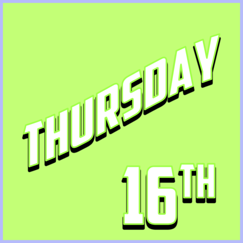 Thursday 16th