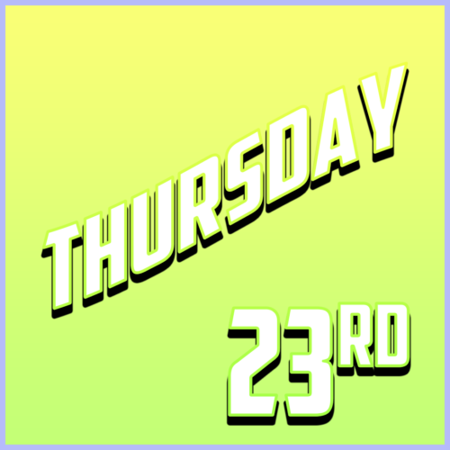 Thursday 23rd