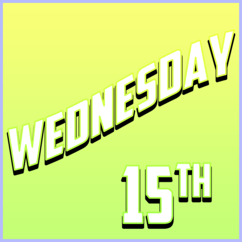 Wednesday 15th