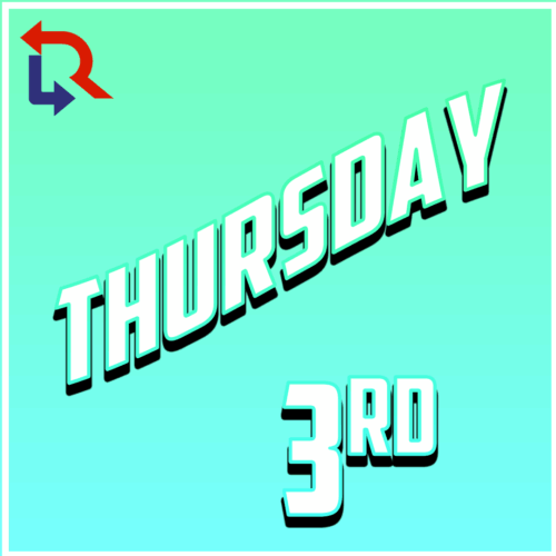 Thursday 3rd July